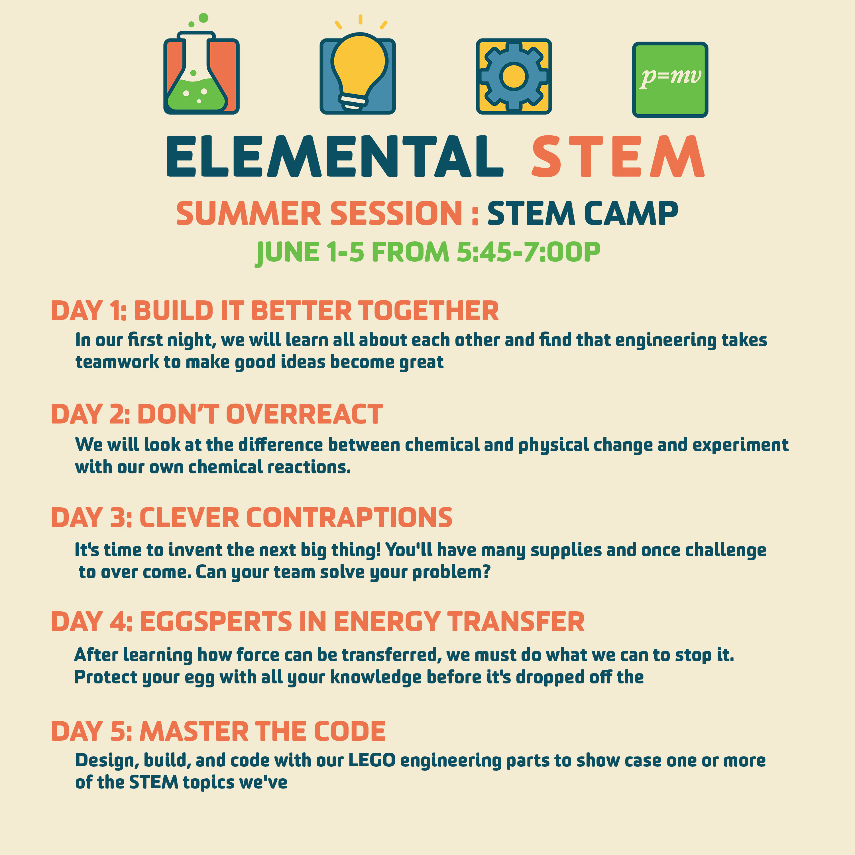 Elemental STEM Summer Session: STEM Camp